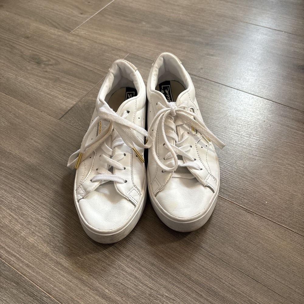 Vans White Leather Sneakers